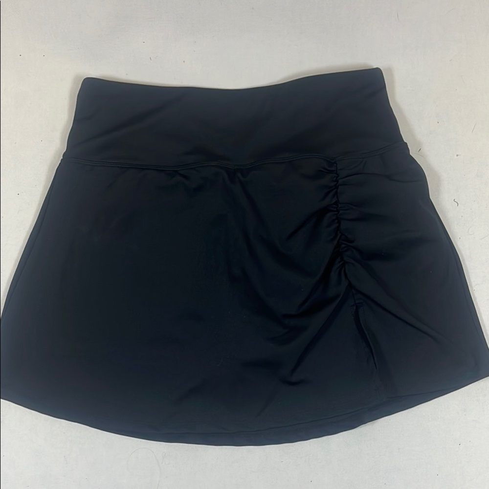 Marika Athletic Skort Women's L Black Tennis Fitness Skirt With Shorts Lining